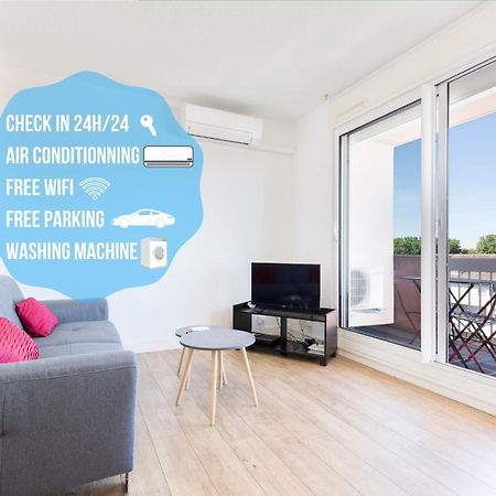 Appartement Cosy Tout confort - Climatisation, Balcon, WiFi - proche AIRBUS, Purpan, Aéroport, Stade Ernest Wallon Tolosa Esterno foto